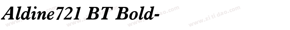 Aldine721 BT Bold字体转换